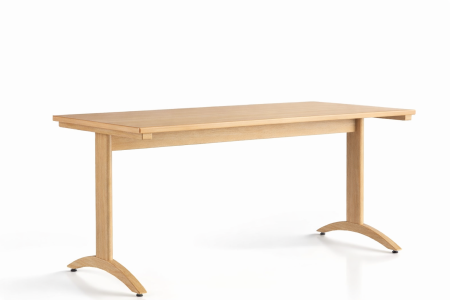 Lylou table avec pietement a degagement lateral 1600x800
